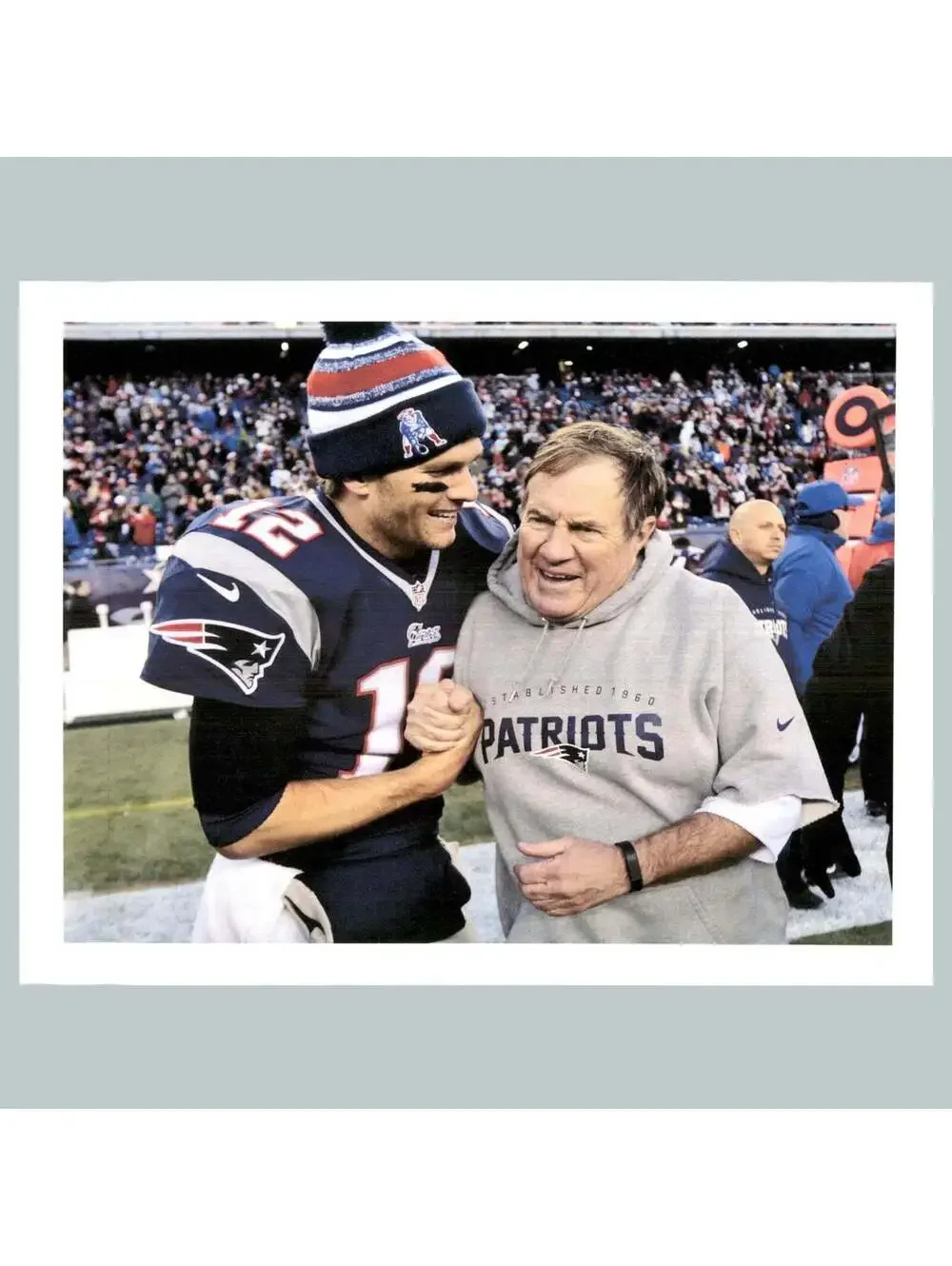 0007 P-8X10 Tom Brady/Bill Belichick Glossy Photo Fast Ship